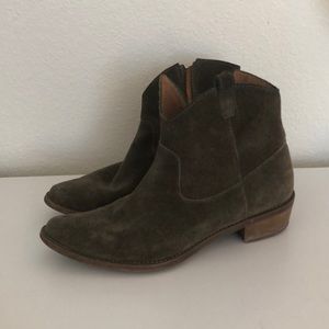 Madewell Suede Barnwood Booties